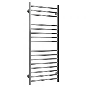 Reina Luna Polished Stainless Steel Heated Towel Rail 1200 x 500mm