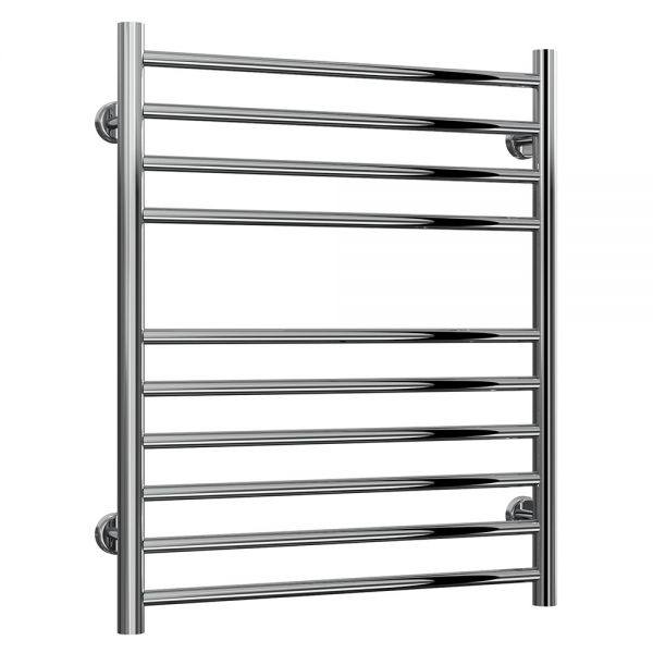 Reina Luna Polished Stainless Steel Heated Towel Rail 720 x 600mm