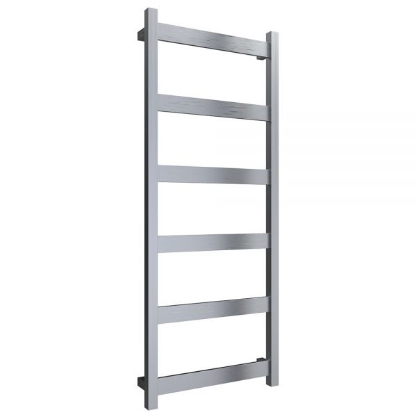 Reina Mina Brushed Stainless Steel Designer Towel Radiator 1170 x 480mm