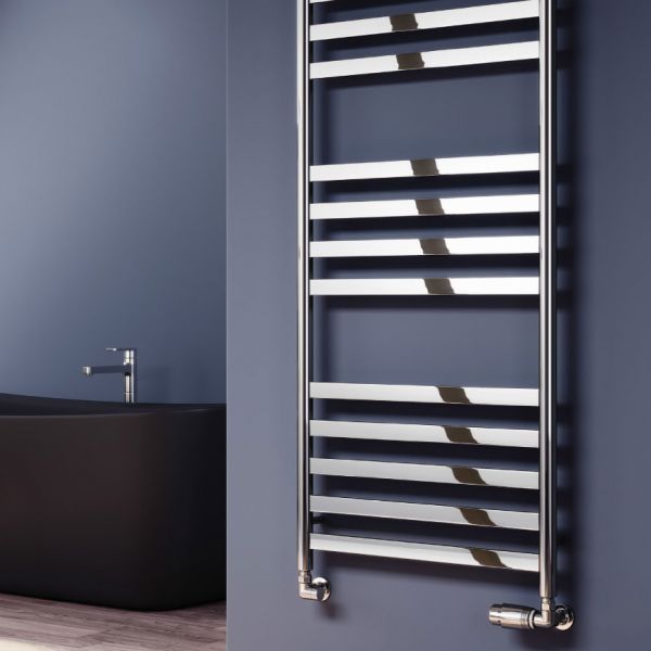 Reina Misa Polished Stainless Steel Heated Towel Rail 1120 x 530mm #2