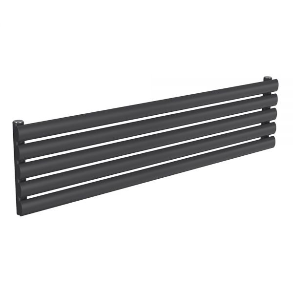 Reina Nevah Anthracite Single Panel Radiator 295 x 1200mm