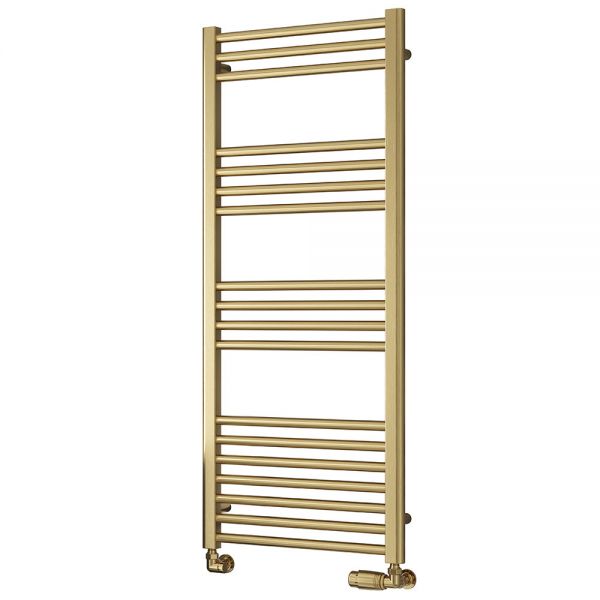 Reina Ottone Brushed Brass Designer Towel Radiator 1200 x 500mm