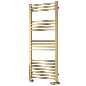 Reina Ottone Brushed Brass Designer Towel Radiator 1200 x 500mm