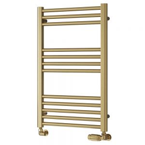 Reina Ottone Brushed Brass Designer Towel Radiator 800 x 500mm