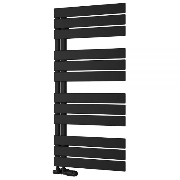 Reina Pettino Black Designer Towel Radiator 1124 x 550mm