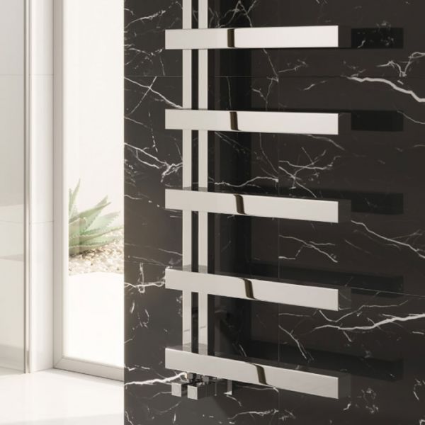 Reina Piazza Polished Stainless Steel Designer Towel Radiator 1270 x 500mm #2
