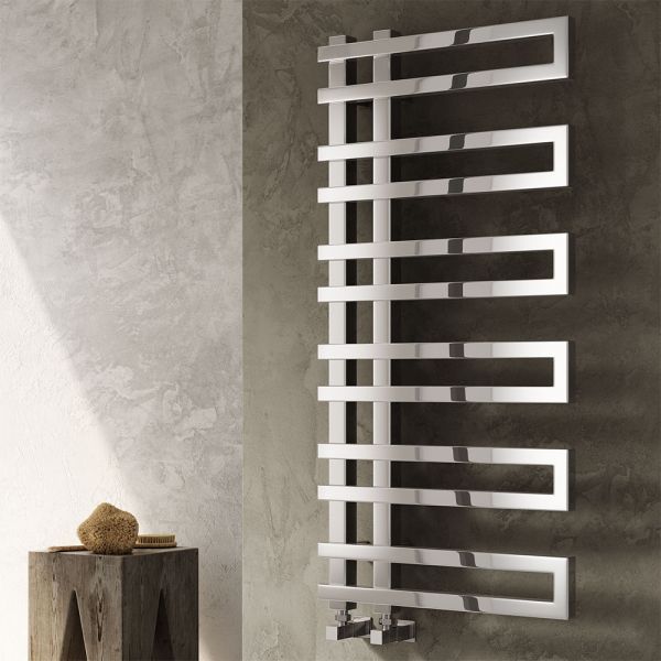 Reina Pietra Chrome Designer Towel Radiator 1100 x 530mm #2