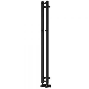 Reina Todi Black Designer Towel Radiator 1200 x 108mm