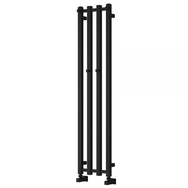 Reina Todi Black Designer Towel Radiator 1200 x 260mm