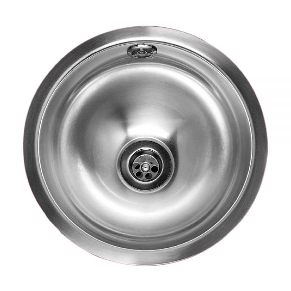 Reginox Round Single Bowl Stainless Steel Kitchen Sink 290 x 290 x 125mm