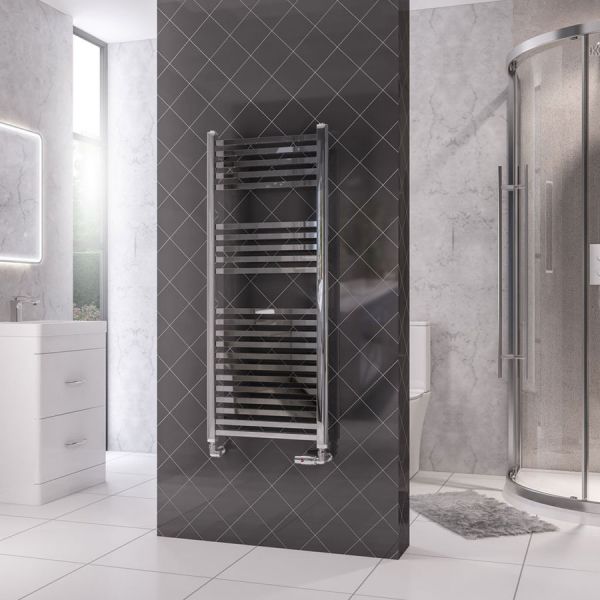Eastbrook Rion Multirail 1200 x 500 Straight Chrome Towel Rail #2
