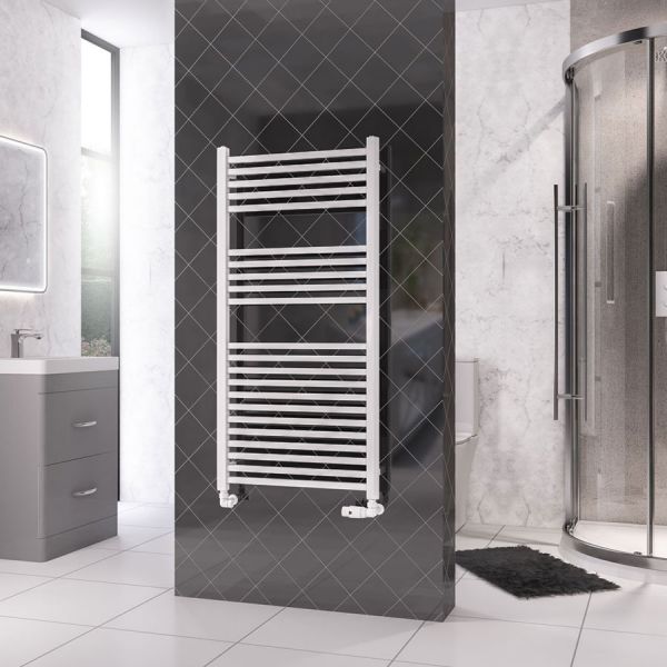 Eastbrook Rion Multirail 1200 x 600 Straight Gloss White Towel Rail #2