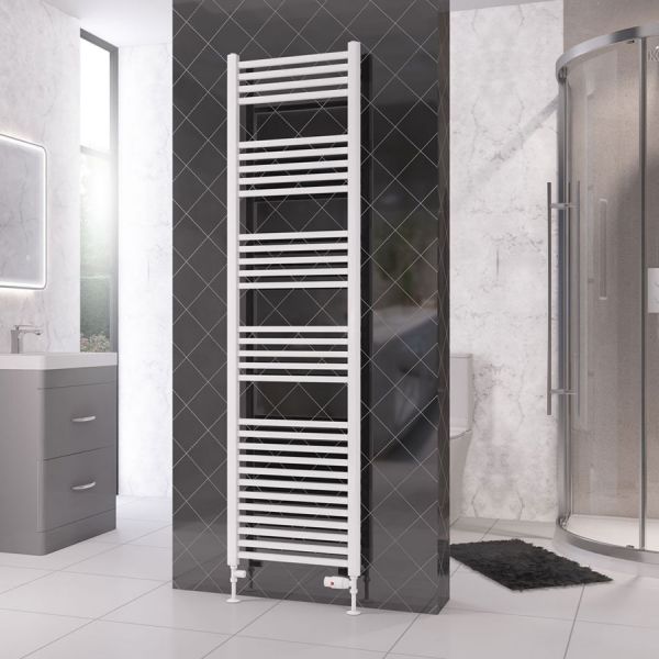 Eastbrook Rion Multirail 1800 x 500 Straight Gloss White Towel Rail #2