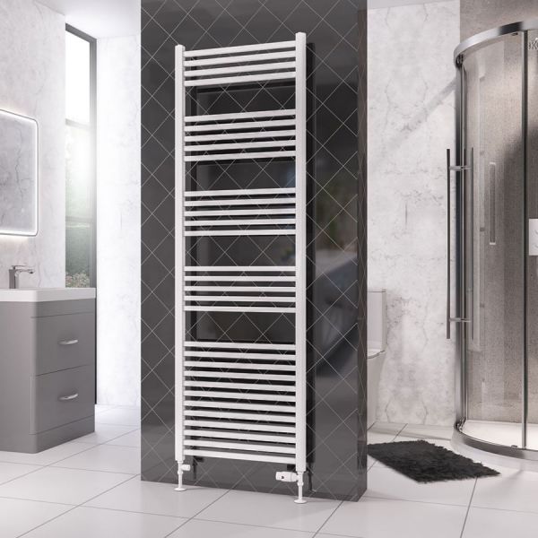 Eastbrook Rion Multirail 1800 x 600 Straight Gloss White Towel Rail #2