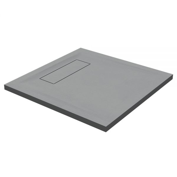 Roman Showers Infinity Grey Slate Square Shower Tray 800 x 800 #2