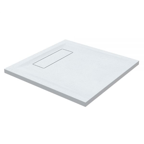 Roman Showers Infinity White Slate Square Shower Tray 800 x 800 #2