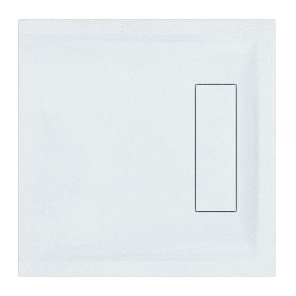 Roman Showers Infinity White Slate Square Shower Tray 800 x 800