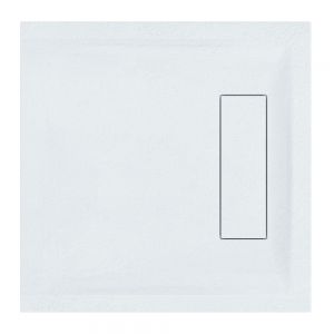 Roman Showers Infinity White Slate Square Shower Tray 800 x 800