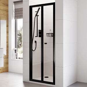 Roman Showers Haven 6 Black Bi Fold Shower Door 1000mm