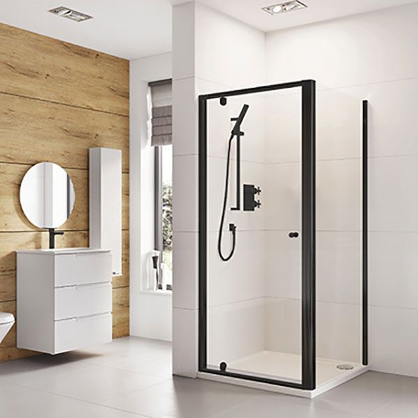Roman Showers Haven 6 Black Pivot Shower Door 800mm #3