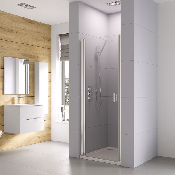 Roman Showers Haven 6 Chrome Frameless Pivot Shower Door 800mm #4