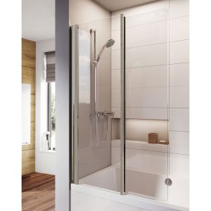 Roman Showers Haven 8 Two Panel Inward Folding Bath Screen 1500 x 900mm