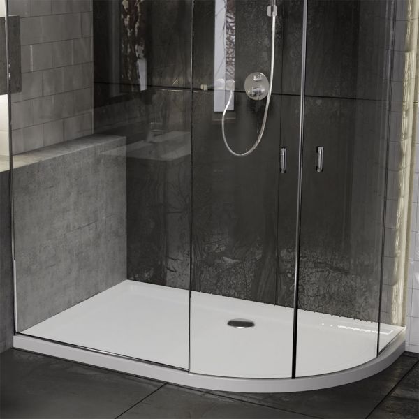 Roman Showers Left Hand Offset Quadrant Anti Slip Shower Tray 1200 x 800 #2