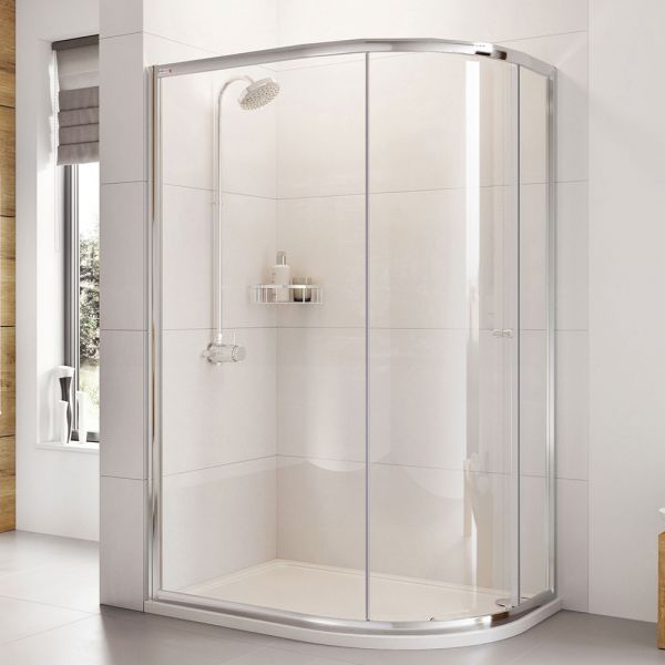 Roman Showers Haven 6 Single Door Offset Quadrant Enclosure 1000 x 800mm