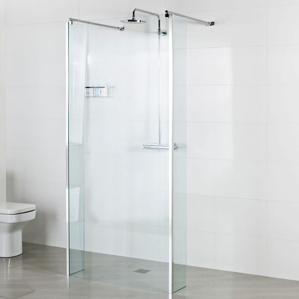 Roman Showers Select 10mm Chrome Double Entry Wetroom Shower Panel
