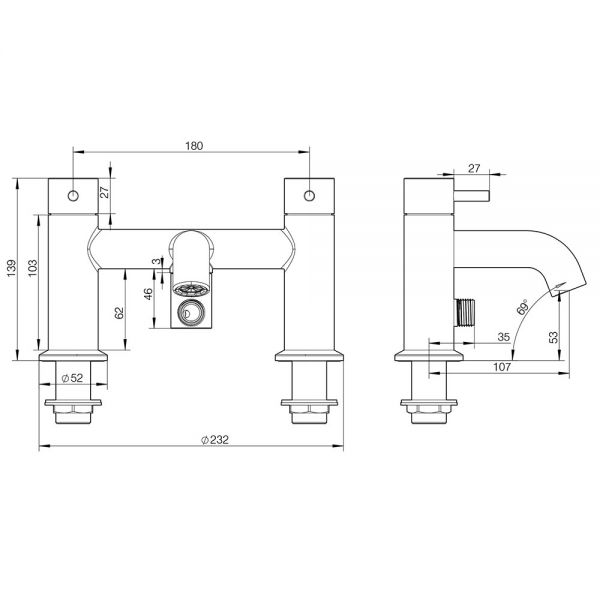 Roper Rhodes Craft Chrome Bath Shower Mixer Tap #2