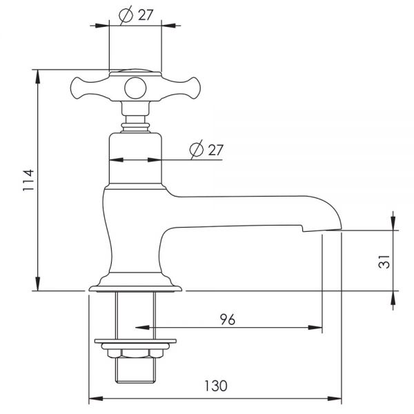 Roper Rhodes Cranborne Chrome Basin Pillar Taps #2