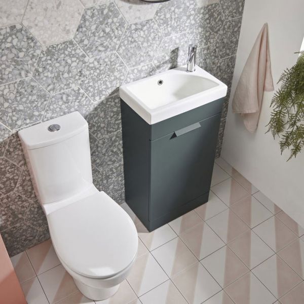 Roper Rhodes Esta 450 Freestanding Juniper Green Vanity Unit and Basin ESVB45JNP ESB45 #3