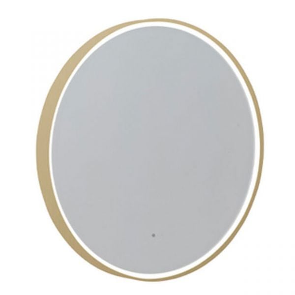 Roper Rhodes Frame Brushed Brass 600mm Illuminated Circular Bathroom Mirror