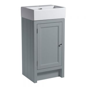 Roper Rhodes Hampton Agave 400 Floor Standing Cloakroom Unit and Basin