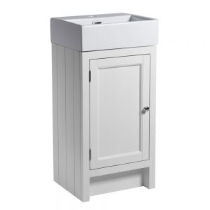 Roper Rhodes Hampton Chalk White 400 Floor Standing Cloakroom Unit and Basin