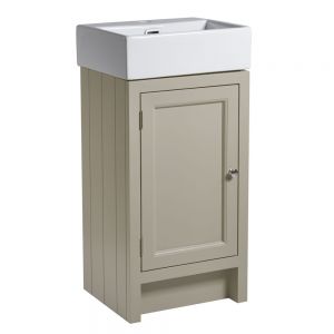 Roper Rhodes Hampton Mocha 400 Floor Standing Cloakroom Unit and Basin