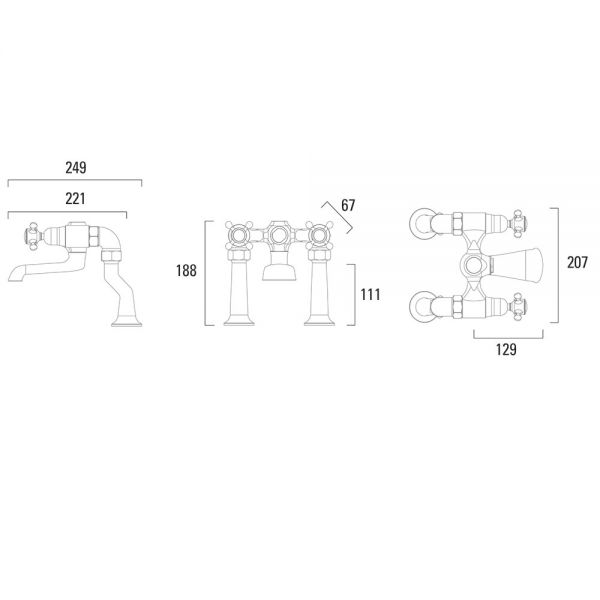 Roper Rhodes Henley Chrome Bath Filler Tap #2