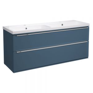 Roper Rhodes Scheme Derwent Blue 1200mm Wall Mounted Unit and Isocast Double Basin