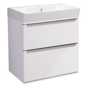 Roper Rhodes Scheme Gloss White 500mm Wall Mounted Unit and Ceramic Basin