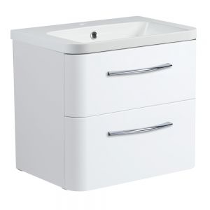 Roper Rhodes System Gloss White 600mm Wall Mounted Unit and Isocast Basin