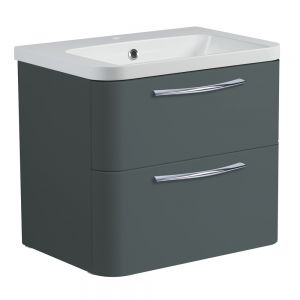 Roper Rhodes System Juniper Green 600mm Wall Mounted Unit and Isocast Basin