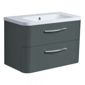 Roper Rhodes System Juniper Green 800mm Wall Mounted Unit and Isocast Basin