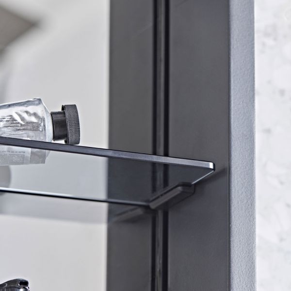 Roper Rhodes Theory Double Door 600 x 700mm Black Mirrored Bathroom Cabinet #4