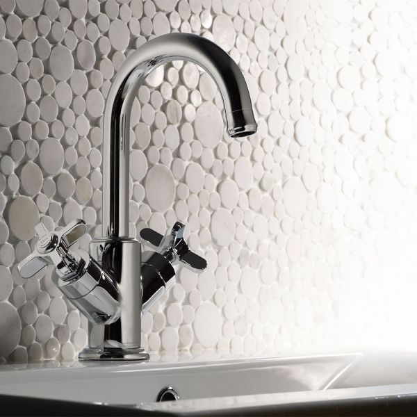 Roper Rhodes Wessex Chrome Mono Basin Mixer Tap with Click Waste #3