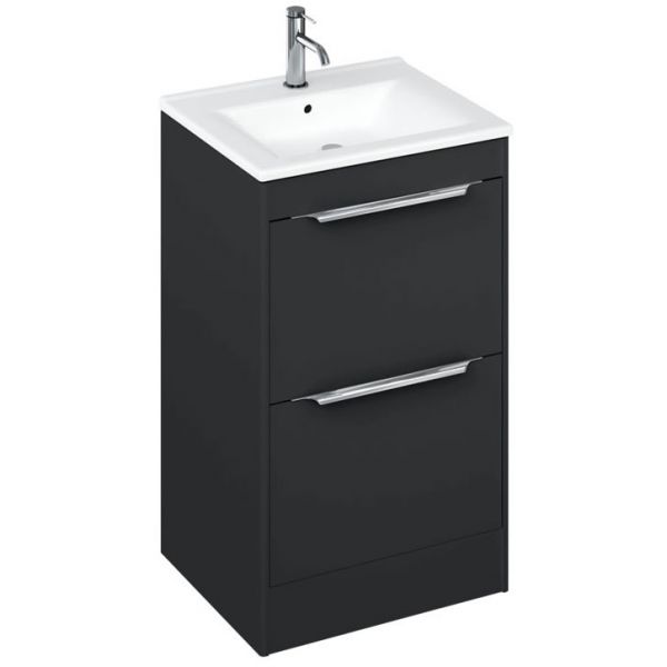 Britton Shoreditch 550mm Matt Grey Floorstanding Vanity Unit and Basin