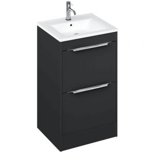 Britton Shoreditch 550mm Matt Grey Floorstanding Vanity Unit and Basin