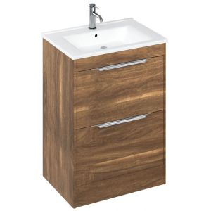 Britton Shoreditch 650mm Caramel Floorstanding Vanity Unit and Square Basin