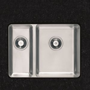 Clearwater Salsa 1.5 Bowl Undermount Stainless Steel Kitchen Sink with Right Hand Main Bowl 600 x 450