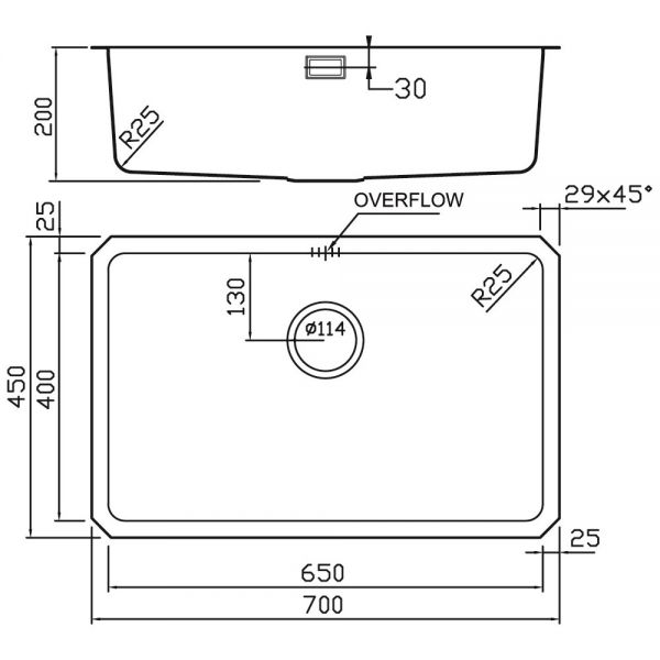 Clearwater Salsa 1 One Bowl Undermount Stainless Steel Kitchen Sink 700 x 450 #2