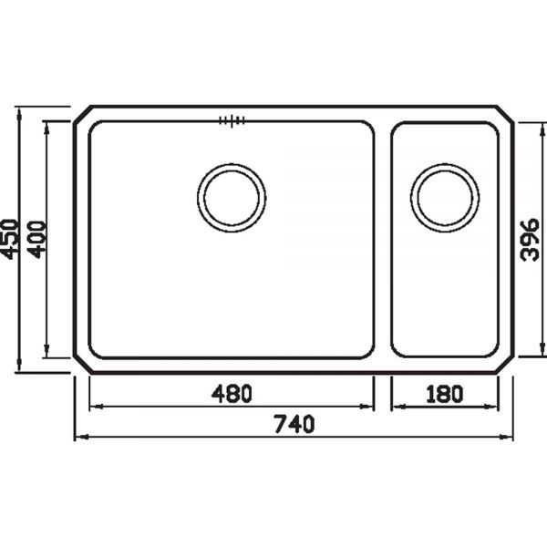 Clearwater Salsa 1.5 Bowl Undermount Stainless Steel Kitchen Sink with Left Hand Main Bowl 740 x 450 #2